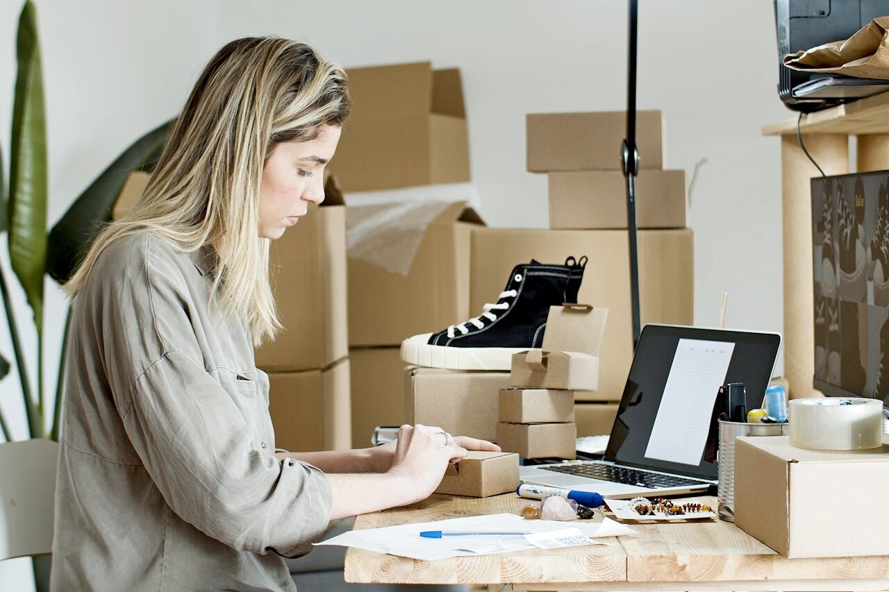 Woman sets up a shopify store for her sneaker business